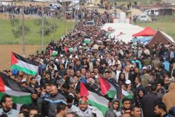 صورة ارشيفية لمسيرة العودة الكبرى